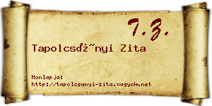 Tapolcsányi Zita névjegykártya